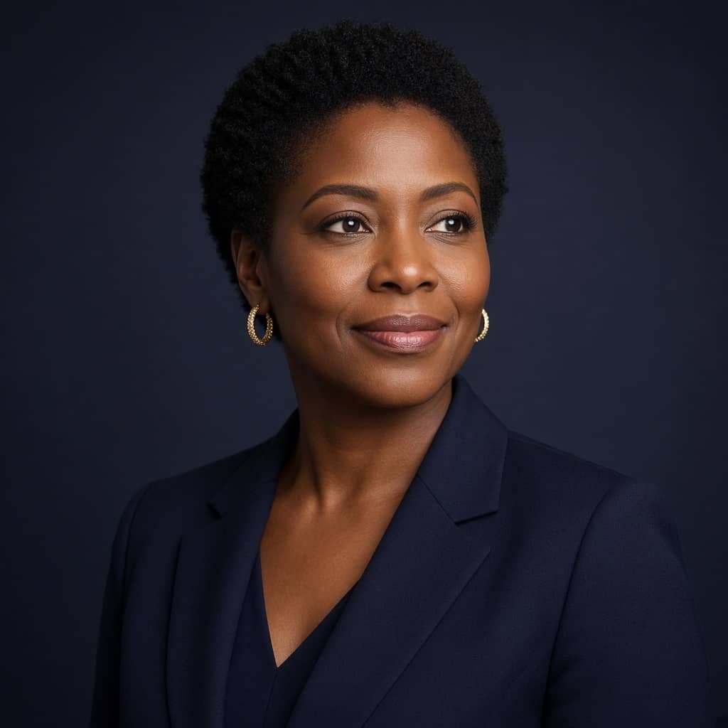Portrait of Amara Okonkwo, Managing Principal
